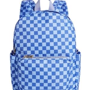 State - Lorimer Lilac and Purple Checkered Backpack NWOT